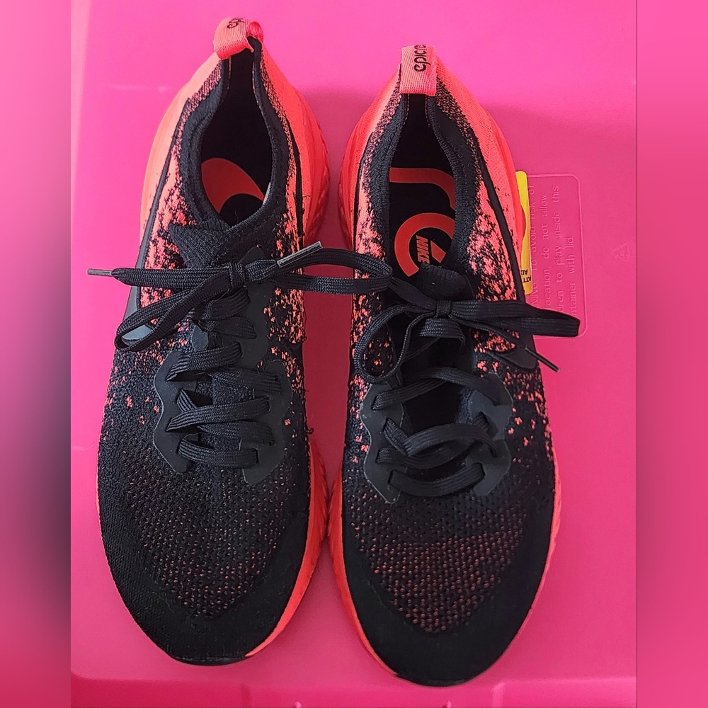 Nike Epic React Flyknit 2 Black & Orange